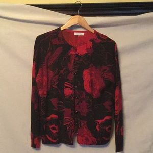 Calvin Klein Plus Size floral print cardigan